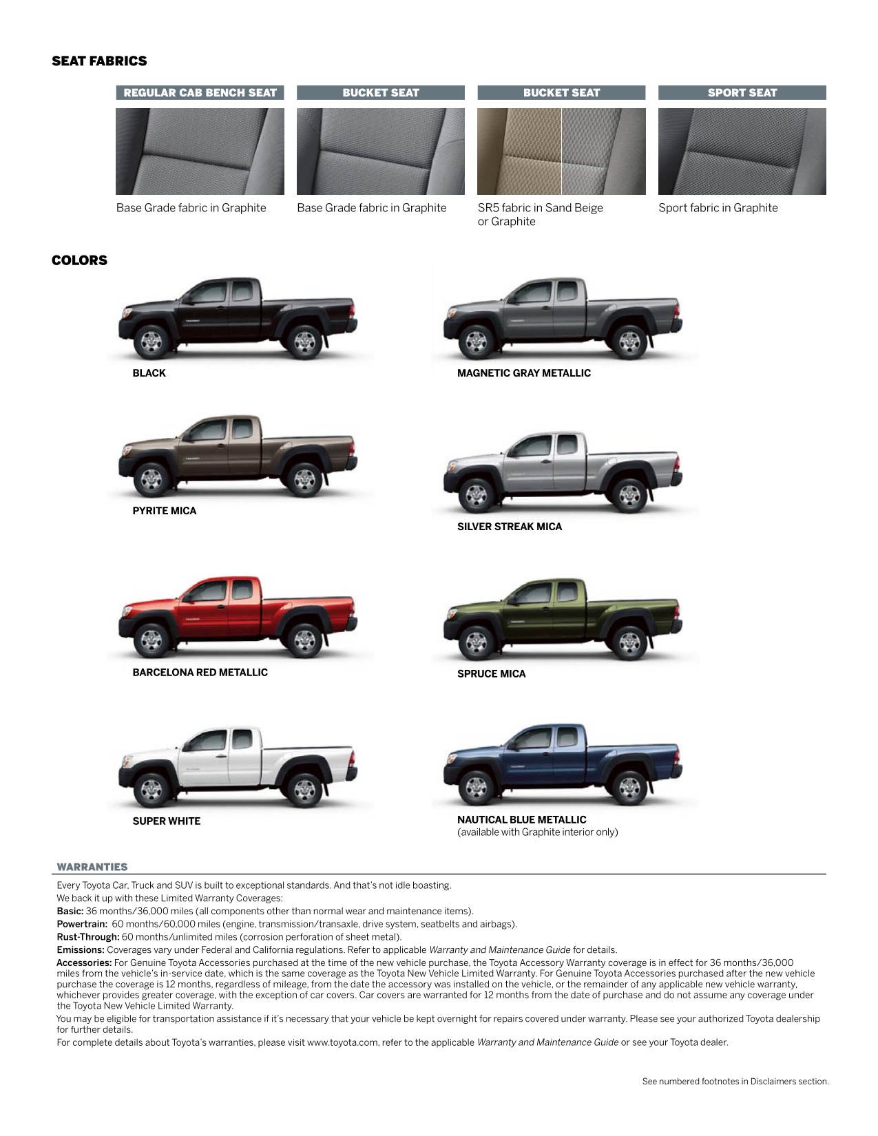 2012 Toyota Tacoma Brochure Page 3